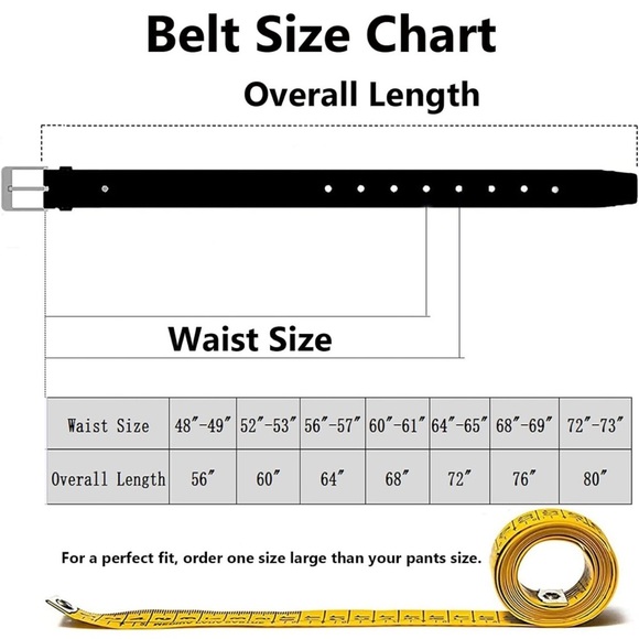 COPY - Men's Belt 56" Extra Long Belt with Tail Reinforced Strap for Casual Work - Picture 7 of 7